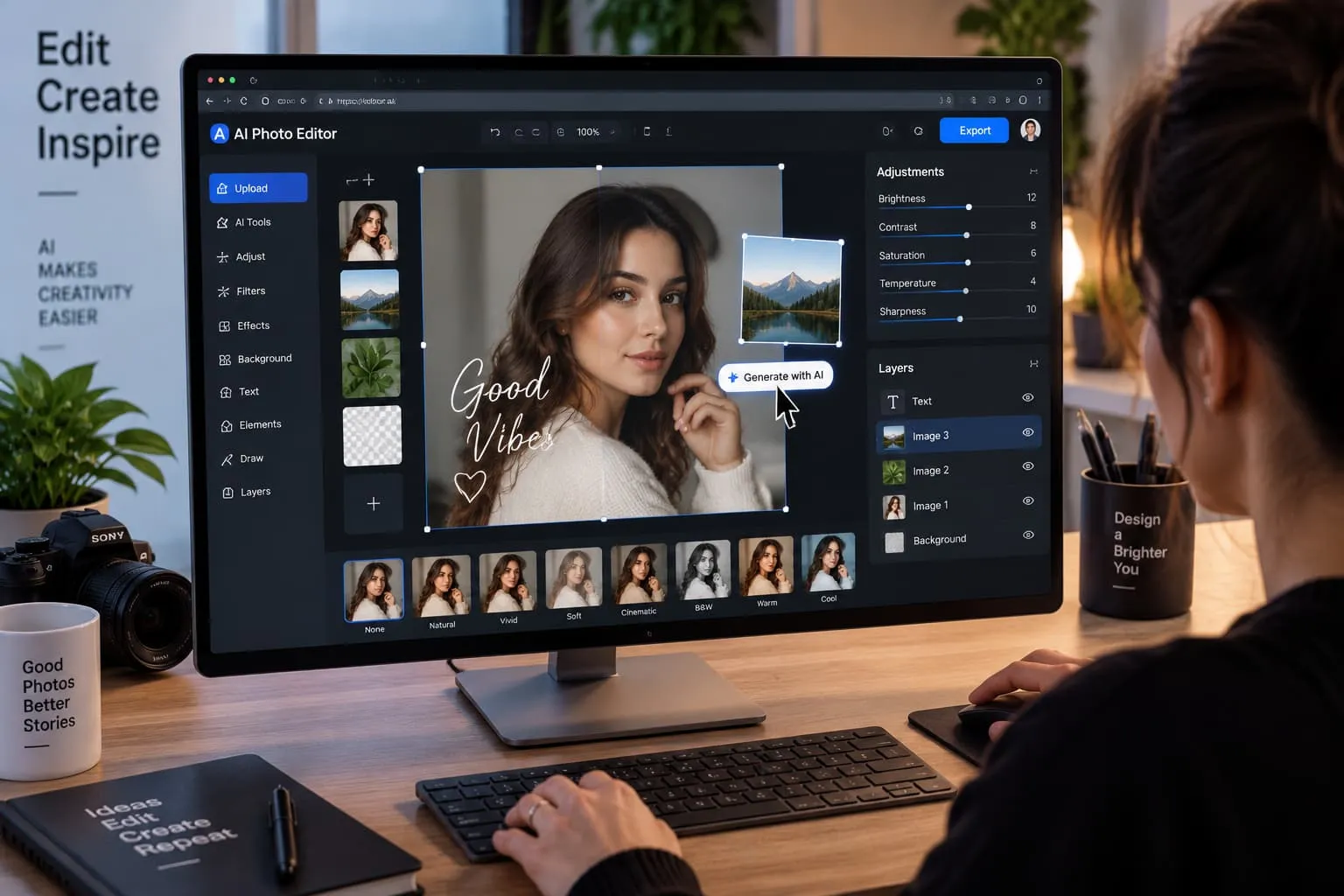 Pixlr AI فتوشاپ ابری و سبک برای ادیتورهای مدرن